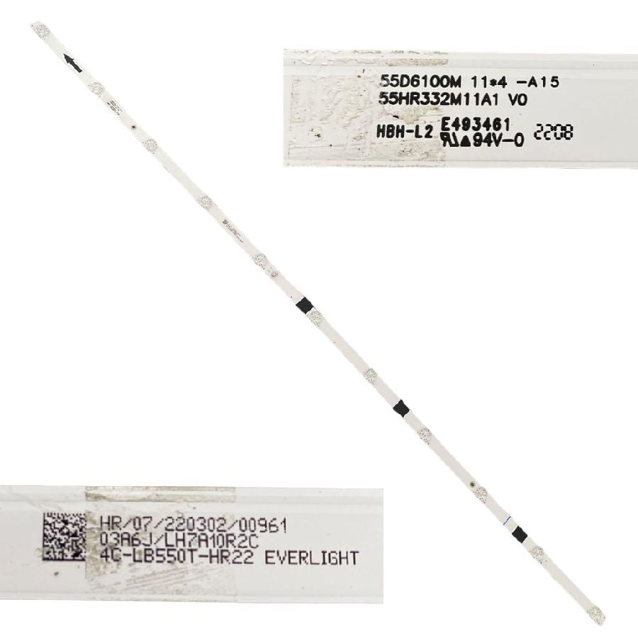 Tira 11 LEDS XIAOMI L55M7-FVEU 55D6100M 55HR332M11A1 swap de desmontaje