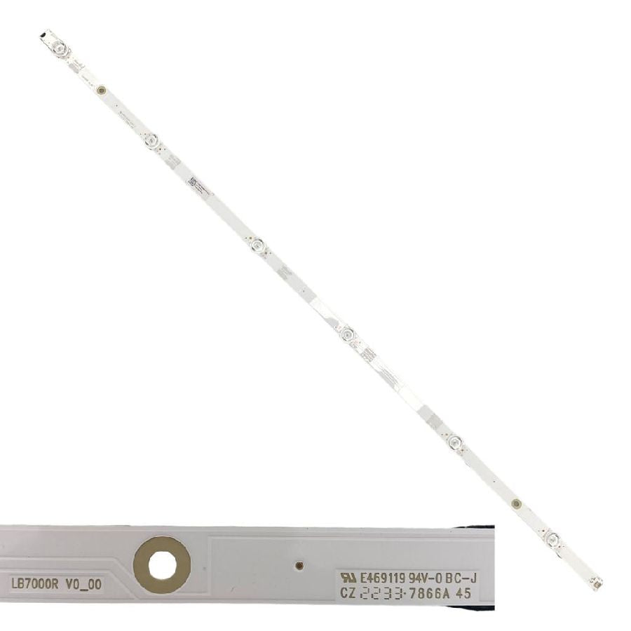 Tira 6 leds PHILIPS 70PUS7906/12 LB7000R V0_00 E469119 94V-0 swap de desmontaje