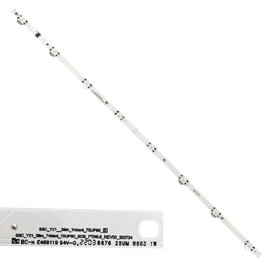 Tira 8 Leds LG 75UQ80006LB SSC_Y21_Slim_Trident_75UP80_S swap / de desmontaje