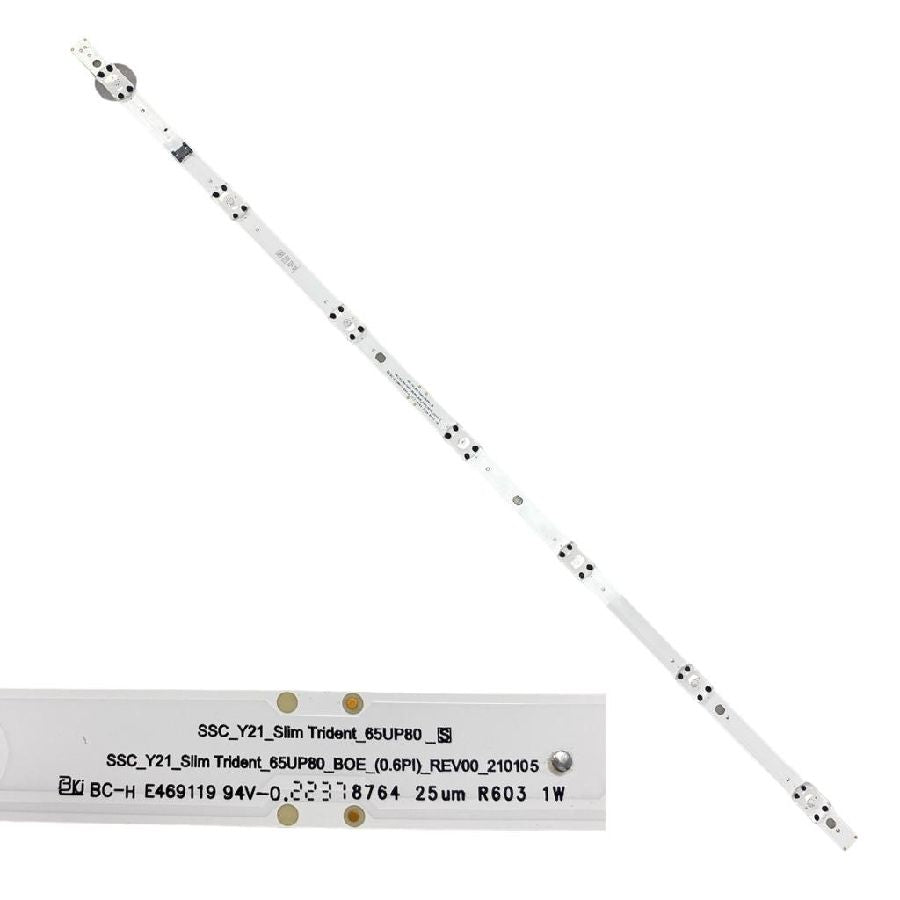 Tira 7 Leds LG 65UQ80006LB SSC_Y21_Slim Trident_65UP80_S swap ( de desmontaje )