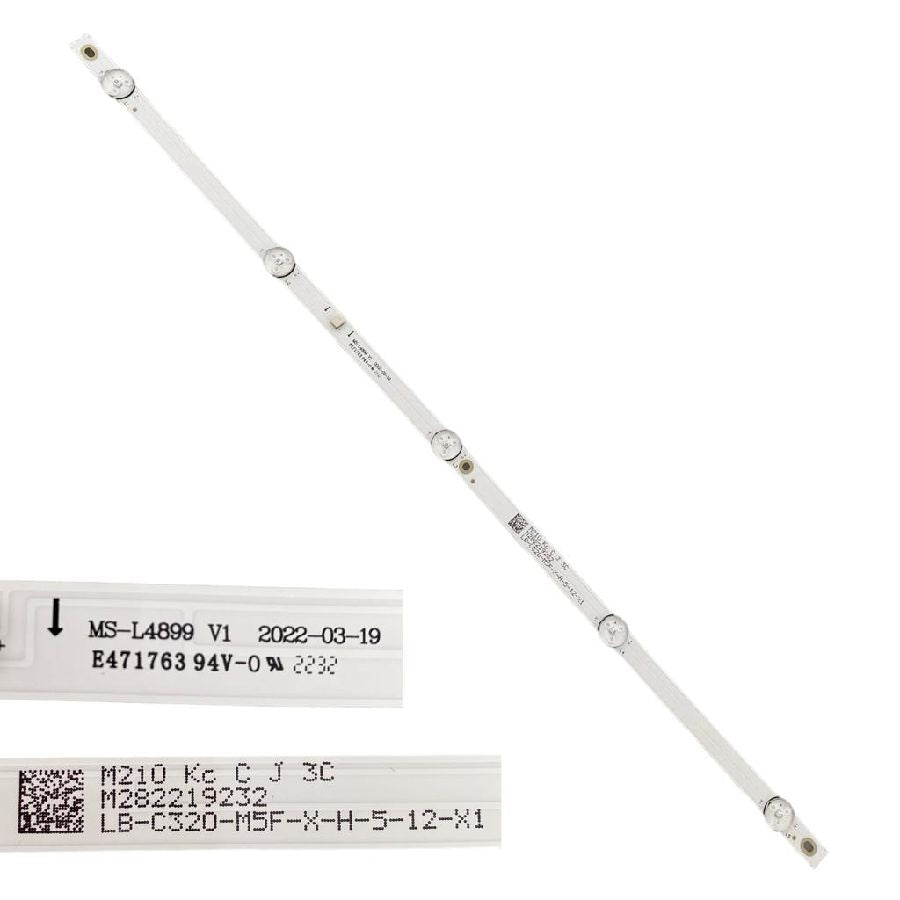 Tira 5 leds CHIQ L32G5W MS-L4899 LB-C320-M5F-X-H-5-12-X1