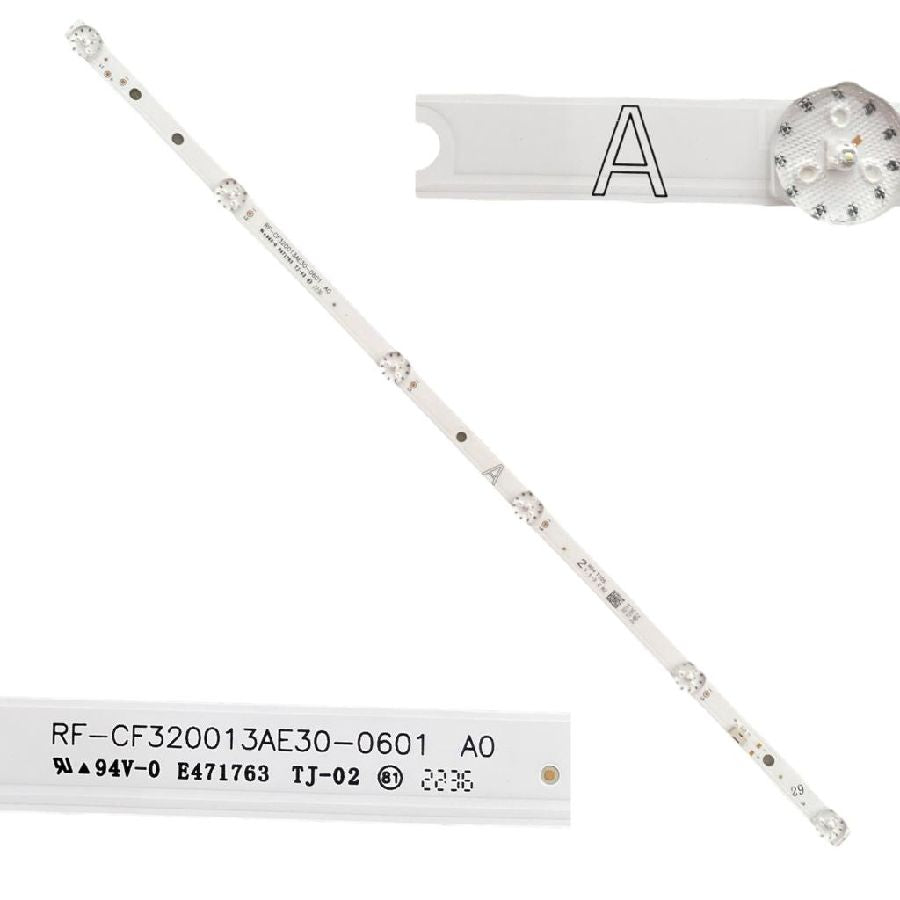 Tira 6 leds Toshiba 32L3163DG TYPE A RF-CF320013AE30-0601