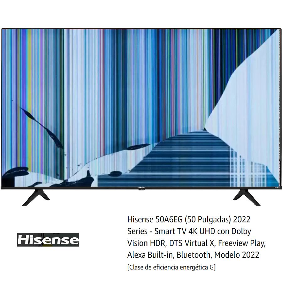 Hisense 50A6EG, NUEVOS, Con pantalla - panel rota, para despiece. SIN MANDO A DISTANCIA.