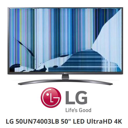 LG 50UN74003LB NUEVO, Con pantalla - panel rota, para despiece. SIN MANDO A DISTANCIA.