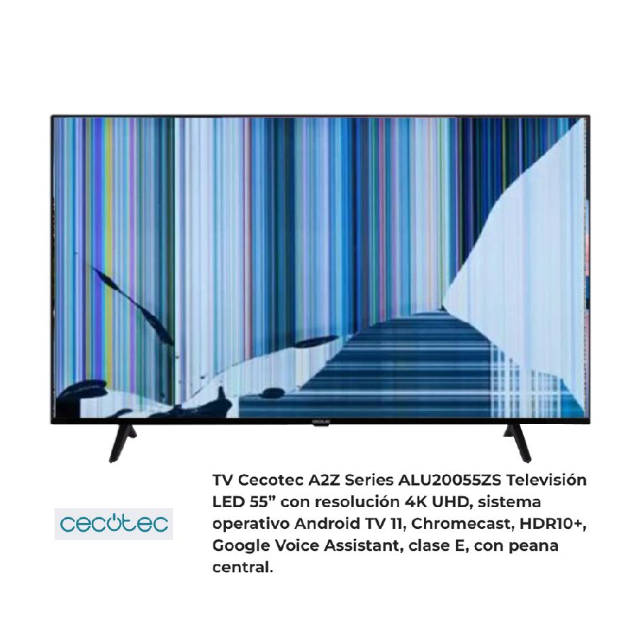 CECOTEC VQU11055 NUEVO, Con pantalla - panel rota, para despiece. SIN MANDO A DISTANCIA.
