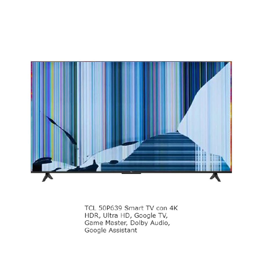 TCL 50P639, NUEVO, Con pantalla - panel rota, para despiece. SIN MANDO A DISTANCIA.