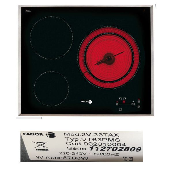 Despiece vitrocerámica FAGOR 2V-33TAX