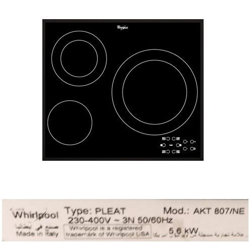 Despiece vitrocerámica WHIRPOOL AKT807/NE
