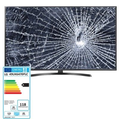 LG 49UK6470PLC, NUEVOS, Con pantalla - panel rota, para despiece. SIN MANDO A DISTANCIA.