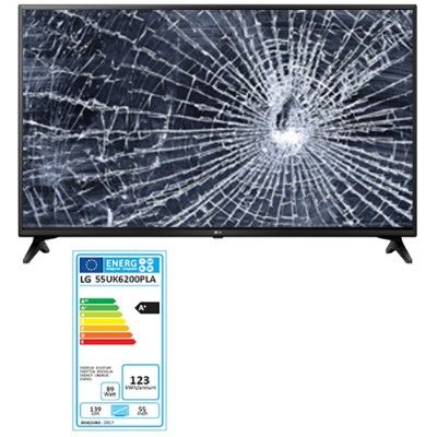 LG 55UK6200PLA, NUEVOS, Con pantalla - panel rota, para despiece. SIN MANDO A DISTANCIA.