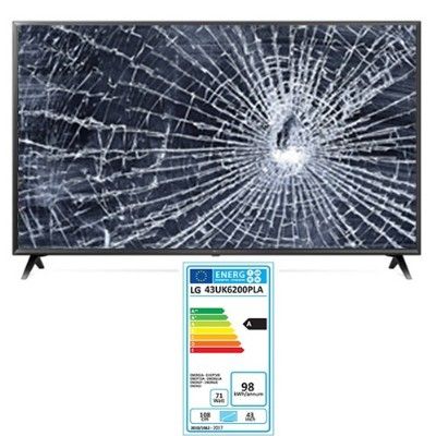 LG 43UK6200PLA, NUEVOS, Con pantalla - panel rota, para despiece. SIN MANDO A DISTANCIA.