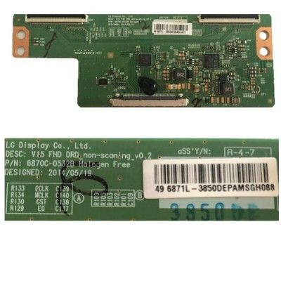 Placa TCon LG 6870C-0532B 49 6871L - 3850 55LW540S-UA 55LW340C-UA