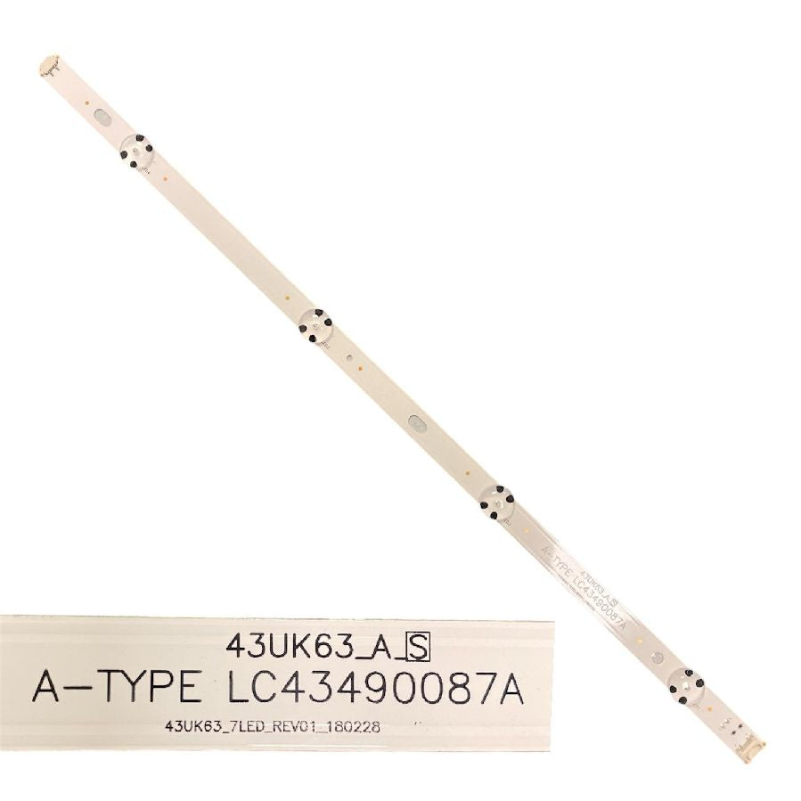Tira 4 leds LG 43UJ651V A-TYPE LC43490087A