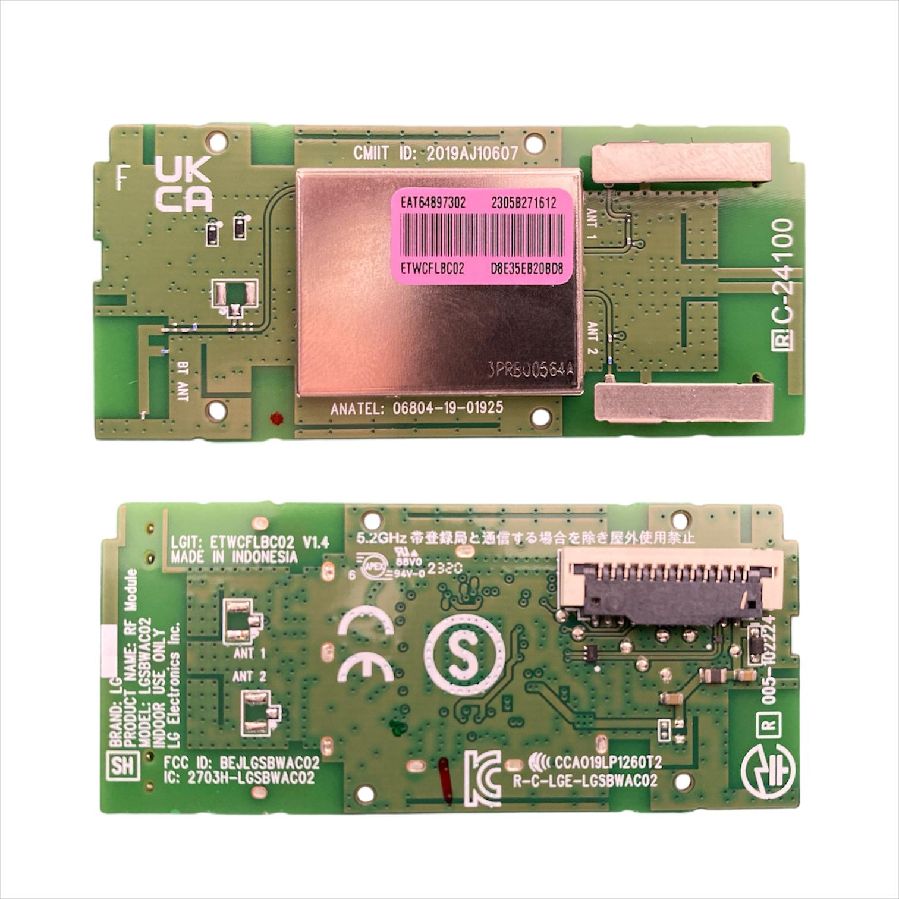 Modulo Wireless / Wifi LG 86UR78006LB EAT64897302 ETWCFLBC02 V1.4