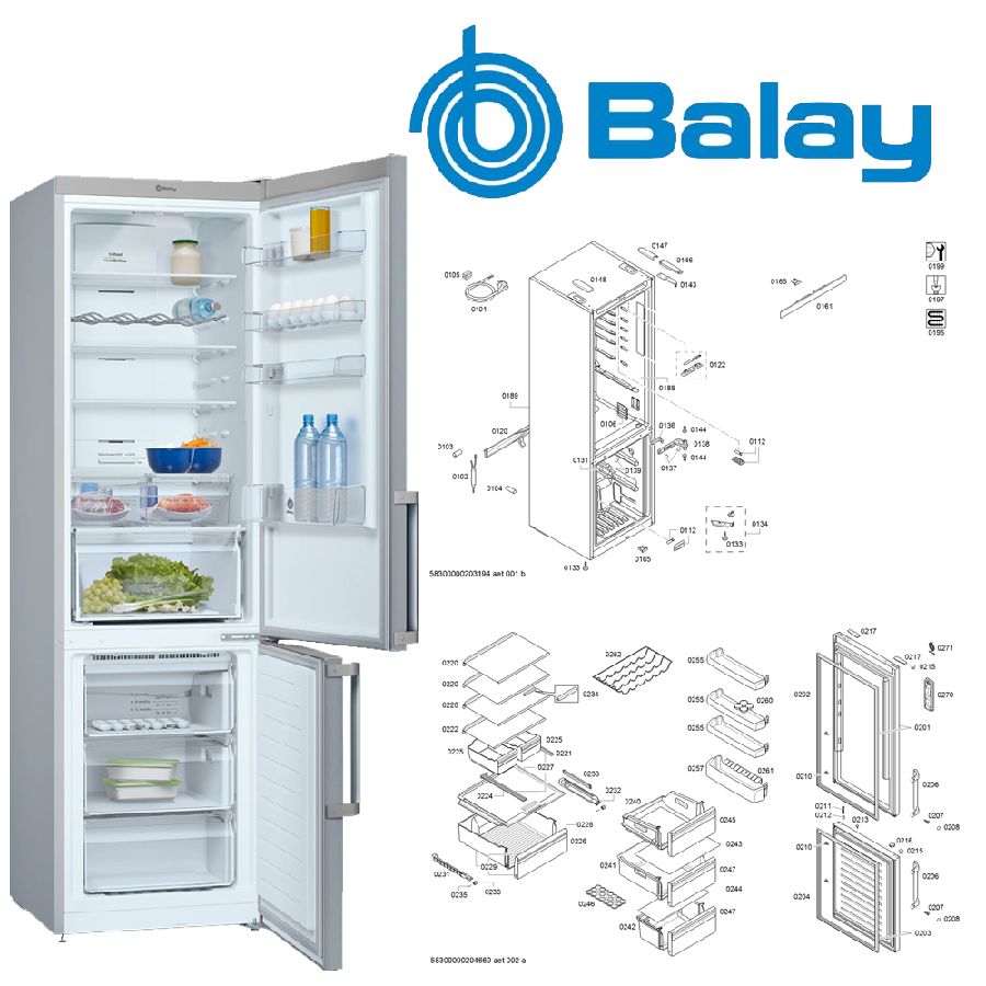 Despiece Frigorifico Balay 3KF6855ME/03