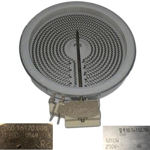 Resistencia Vitro 10.54112.704 60.16172.003 TR 620 VR 03 1200w 230V 16,5 cms SWAP / DESMONTAJE