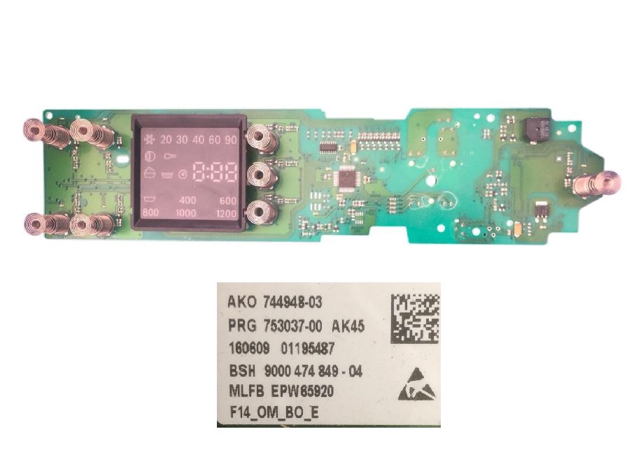 M�dulo Electr�nico Lavadora Bosch BOSCH WAQ24468EE/12 00658525 BSH 9000 474 849 - 04 SWAP/USADO