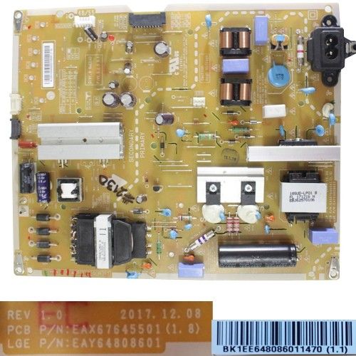 Fuente de Alimentacion EAX67645501(1.8), LG 49SK8100PLA
