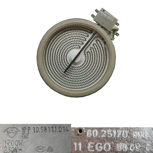 Resistencia Vitro 10.58111.014, 60.25170.000 SAIVOD VT40B 1700w 230V 20 cms SWAP / DESMONTAJE