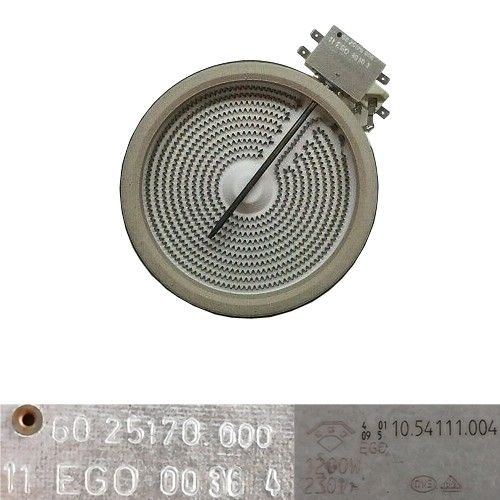 Resistencia Vitro 10.54111.004, 60.25170.000 SAIVOD VT40B 1200w 230V 16.5 cm SWAP / DESMONTAJE