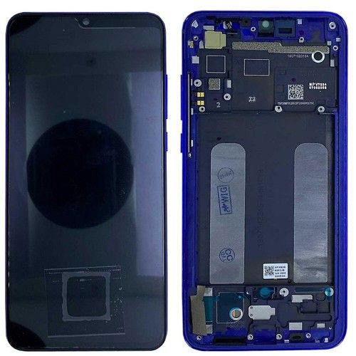 Display + Táctil + Marco/Frame Azul, Pantalla Completa Amoled Xiaomi Mi9 lite, Mi CC9... 6,39"
