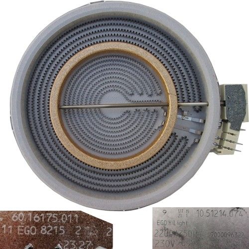 Resistencia Doble Vitro 60.16175.011, 10.51214.074, BSH Balay 3EB721LR/01 2200/750w 230V 23cm