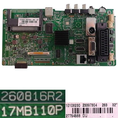 Placa Main VESTEL 17MB110P, 23397304, 260816R2, Telefunken TE32287B35ZXD