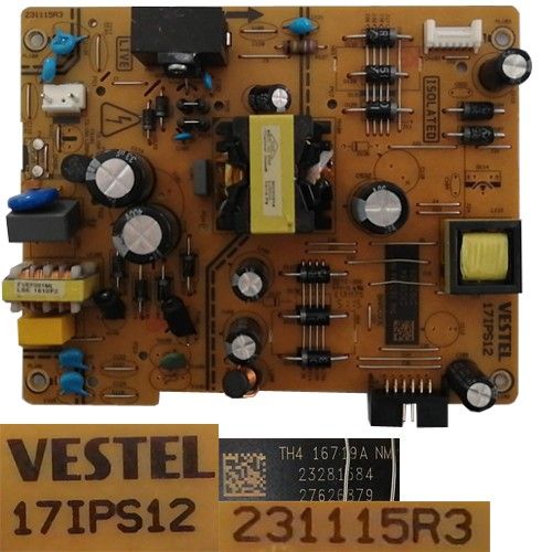 Fuente Alimentación VESTEL 17IPS12, 232818584, 231115R3, INEXIVE 49800 l