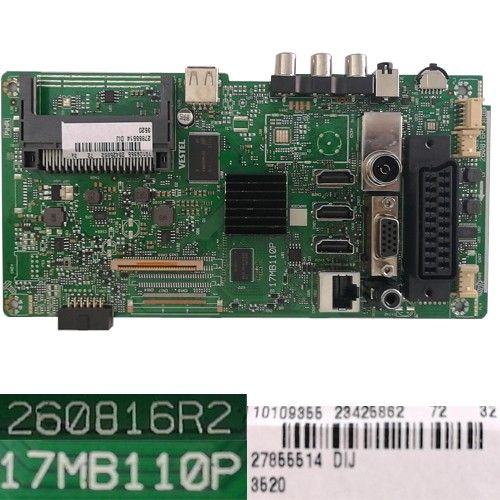 Placa Main Vestel 17MB110P, 260816R2, 23425862, Telefunken TE32SM27T2D
