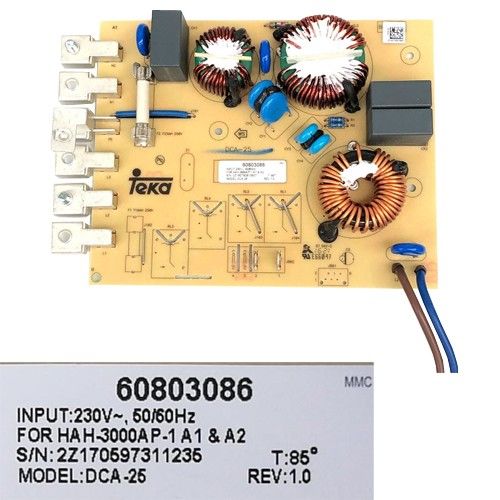 Módulo Electrónico 60803086, DCA-25 REV 1.0, Teka IR 3200 VR01