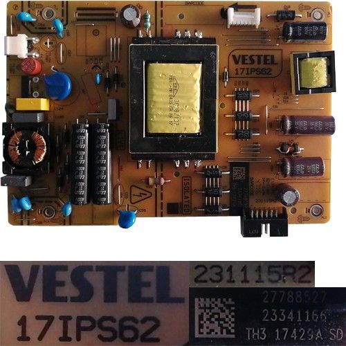 Fuente Alimentación Vestel 17IPS62, 23341166, 231115R2, Hitachi 32HB4T41