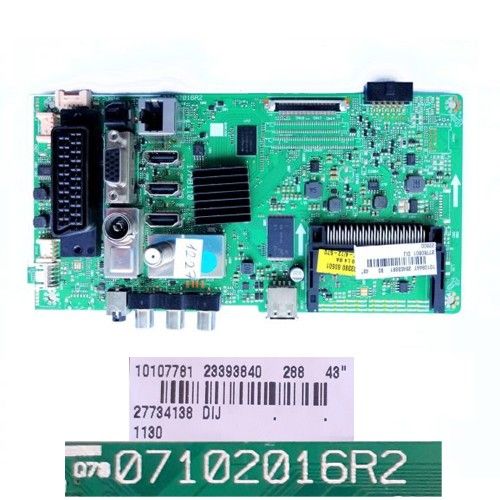 Placa Main 17MB110, 07102016R2, 10107781 23393840 HITACHI 43HB6W62I