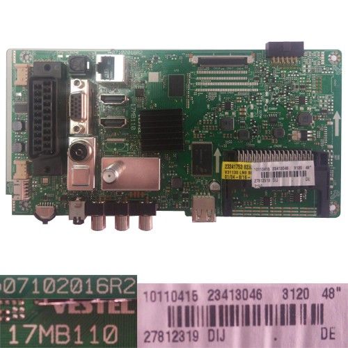 Placa Main Vestel 17MB110, 07102016R2, 23413046, Telefunken TE48282S25Z2K