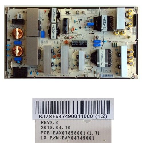 Fuente Alimentación EAX67858001(1.7), BJ7SE647490011080 (1.2) LG OLED55E8PLA