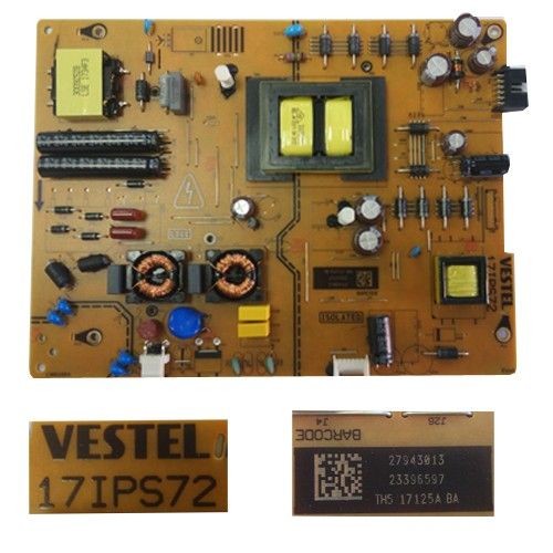 Fuente Alimentación VESTEL 17IPS72, 23396597 130516R4 HITACHI 43HK15W64I