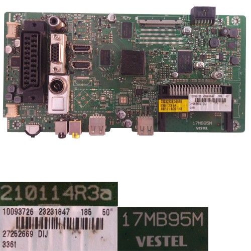 Placa Main Vestel 17MB95M, 23231847, 210114R3a, Telefunken TE50275S20F1T10D