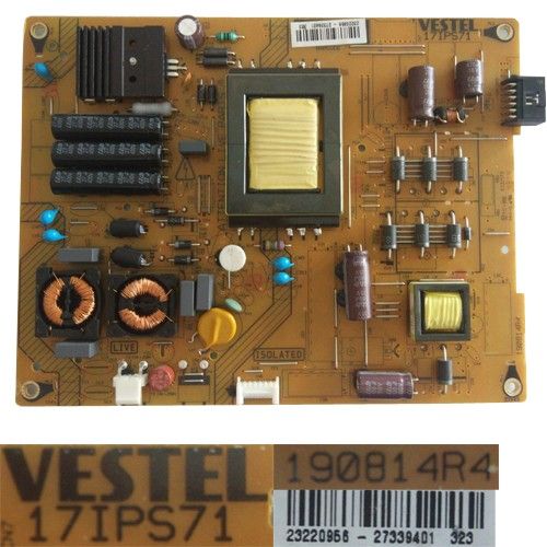 Fuente Alimentación Vestel 17IPS71, 190814R4, 23220956, Telefunken TE40275N26F1T10D