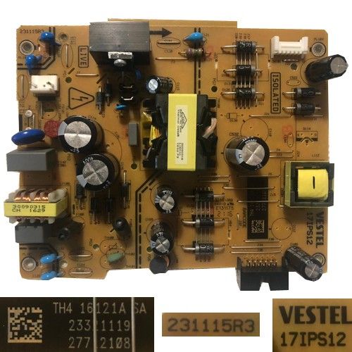 Fuente Alimentación Vestel 17IPS12, 23321119, 231115R3, Telefunken TE48282S25T2K