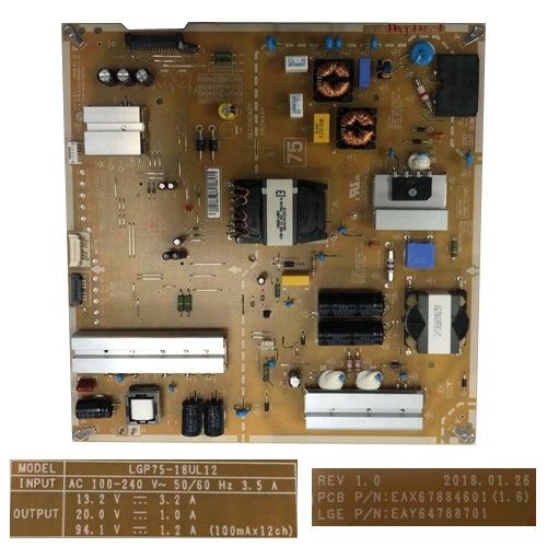 Fuente Alimentaci�n LG EAX67884601, EAY64788701 (1.6) LG 75SM8610PLA