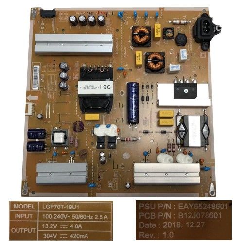 Fuente Alimentaci�n LG 70UM7450PLA, EAY65248601