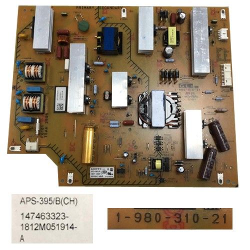Fuente Alimentación Sony KD-65XF7096, APS-395/B, 1-980-310-21