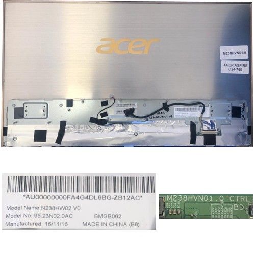 Pantalla 23.8" M238HVN01.0, SWAP - USADA. ALL IN ONE ACER ASPIRE C24-760. TARA - PANTALLA ARAÑADA