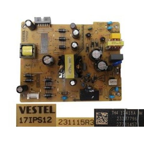 Fuente Alimentación Vestel 17IPS12, 23307796, 231115R3, Telefunken EXPTE43B35Z2KSAT