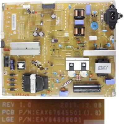 Fuente de Alimentacion EAX67645501(1.8) EAY64808601, LG 55UK7550PLA