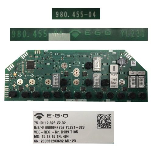 Modúlo Electrónico Mandos 75.13112.823 V2.32, 9000944752, Balay 3EB965LU/02
