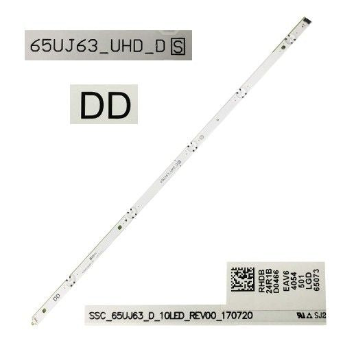 Tira 5 leds 65UJ63_UHD_D S LG 65UK6100PLB DD, SSC_65UJ63_D_10LED_REV00_170720