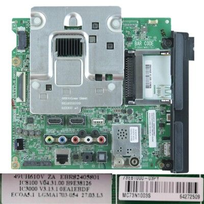 Placa Main EAX66943504(1.0), 73EBT000, ERB82405801, LG 49UH620V