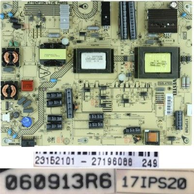 Fuente Alimentación 060913R6, 17IPS20, Telefunken DOMUS39D