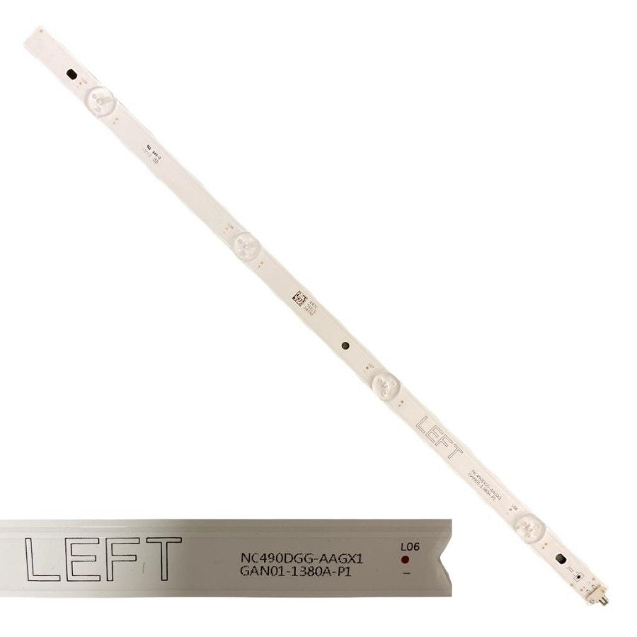 Tira 4 leds LG 49UM7100PLB NC490DGG-AAGX1 GAN01-1380A-P1 LEFT SWAP/USADO