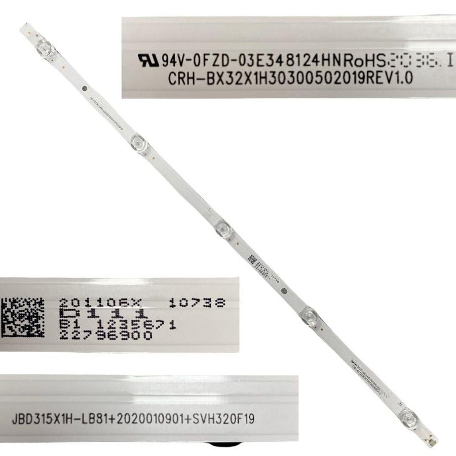 Tira 5 leds HISENSE 32AE5500F CRH-BX32X1H30300502019REV1.0 swap/ de desmontaje